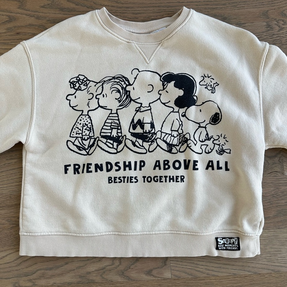 Peanuts Sweatshirt by Zara - Friendship Above All Size 11/12